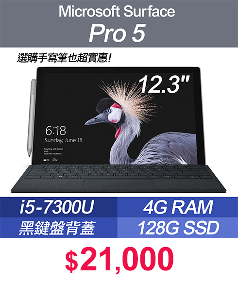 Microsoft Surface Pro 5 : $21000