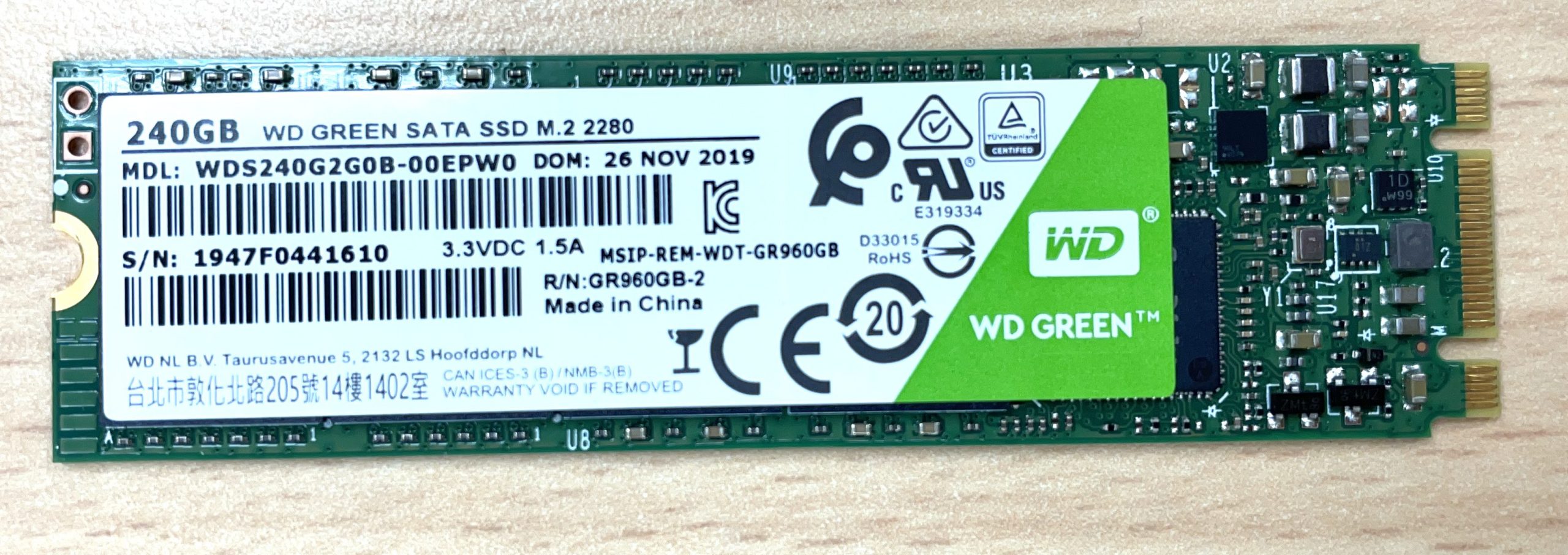 Toshiba DT01ACA100 1TB+WD WDS240G2G0B-00EPW0 240GB