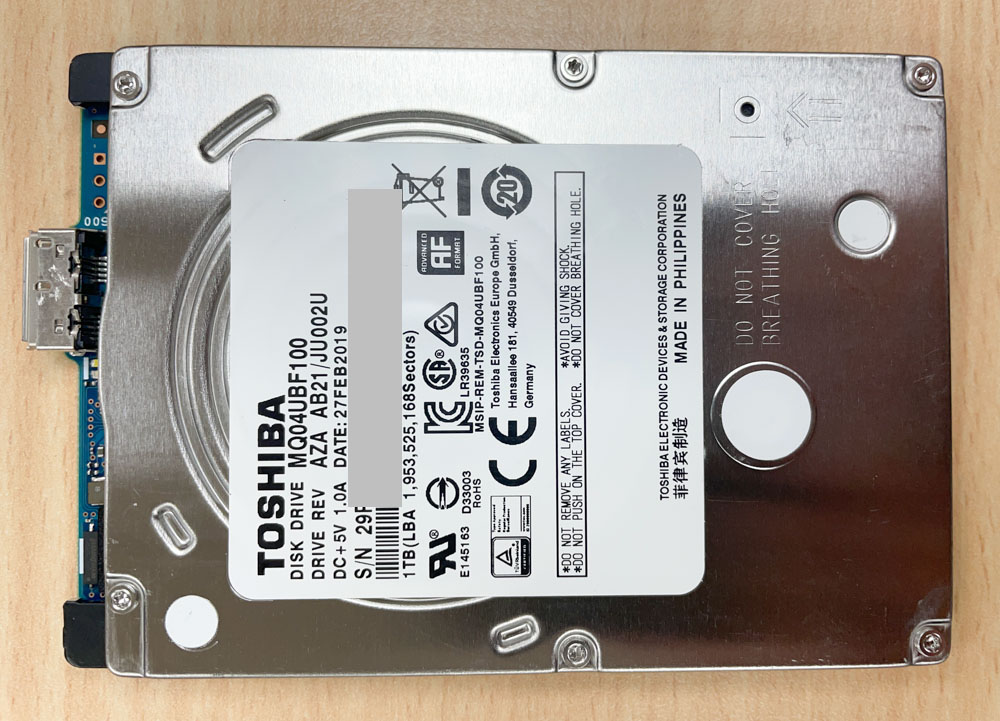 Toshiba MQ04UBF100 1TB HDD