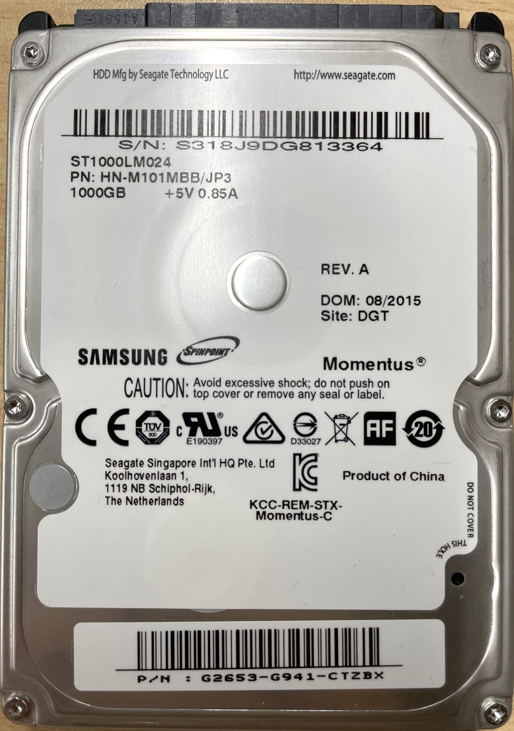 SAMSUNG ST1000LM024 1TB