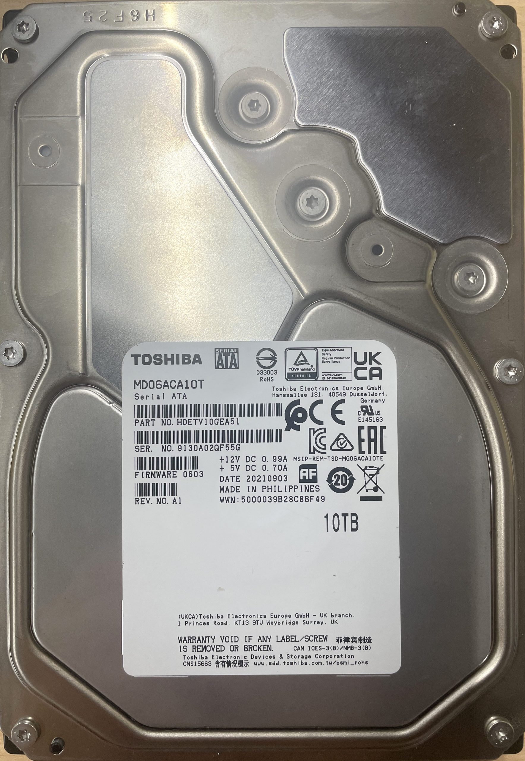 TOSHIBA HDETV10GEA51 10TB