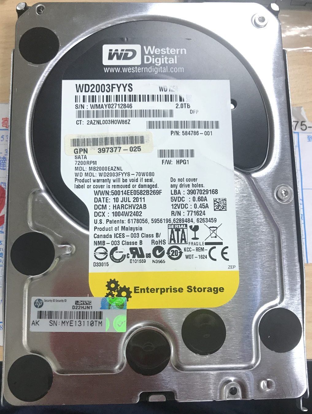 WD WD2003FYYS 2TB