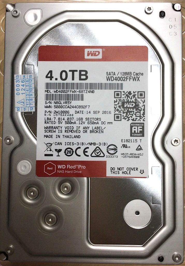 WD WD4002FFWX 4TB