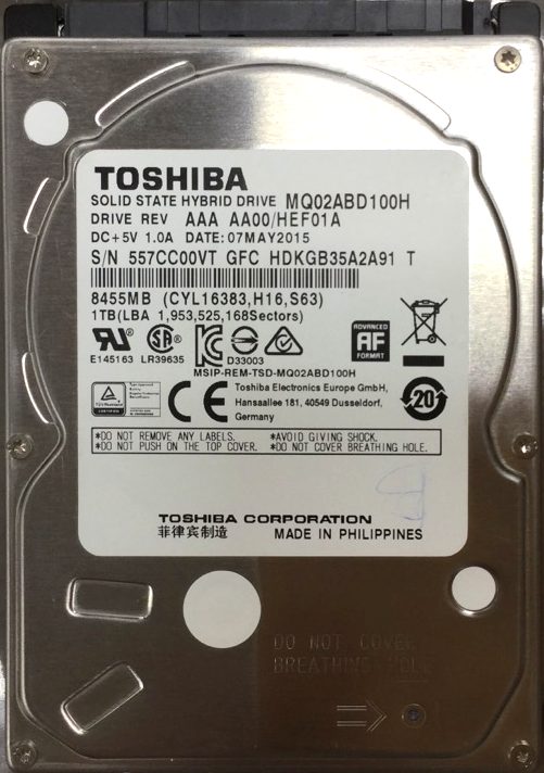 Toshiba MQ02ABD100H 1TB