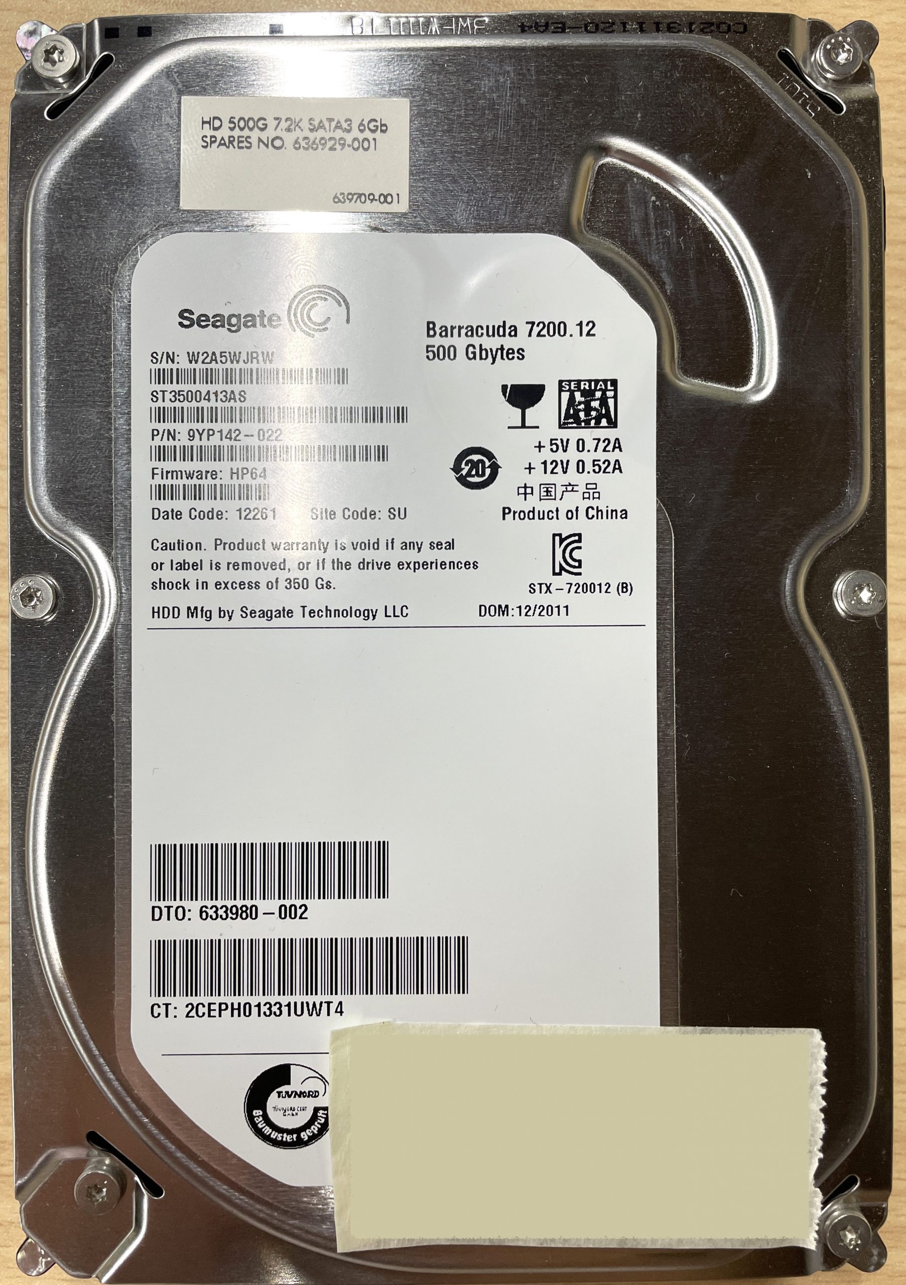 Seagate ST3500413AS 500GB