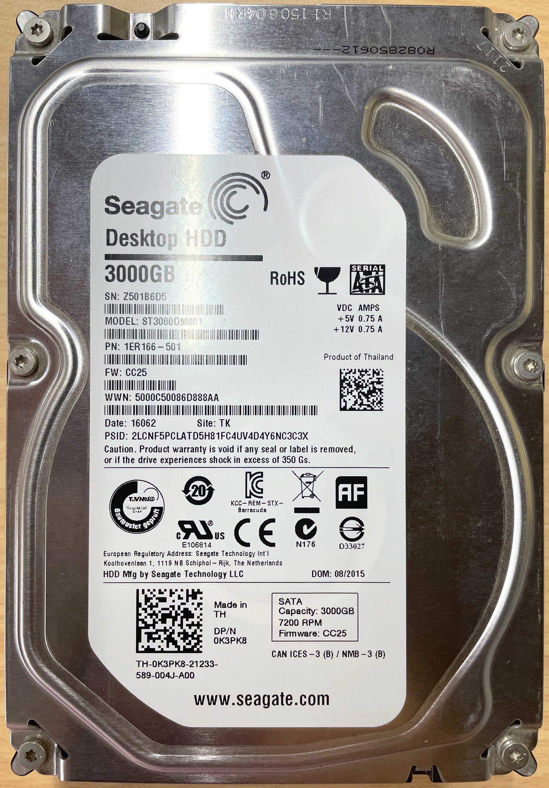 Seagate ST3000DM001 3TB