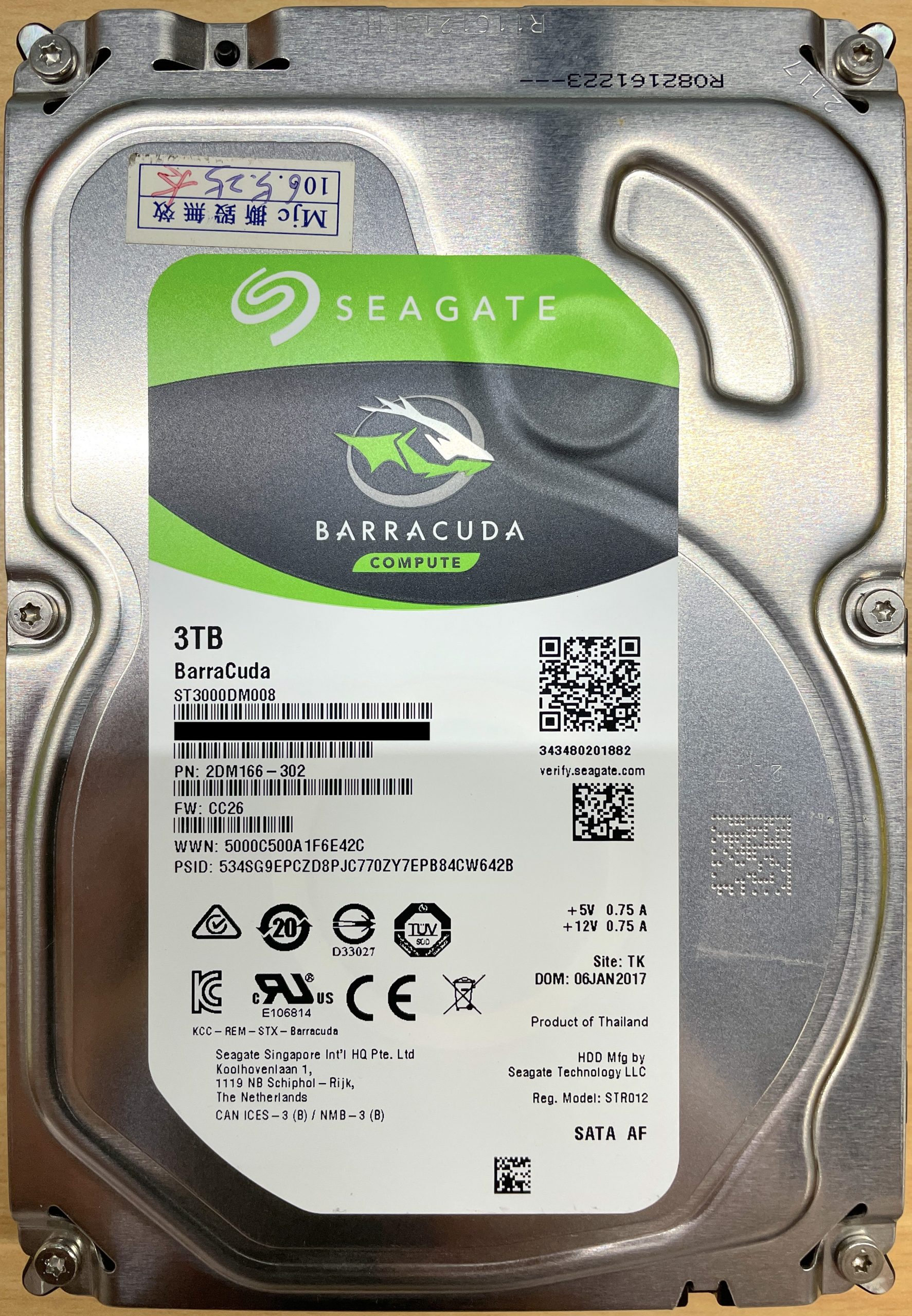 Seagate ST3000DM008 3TB