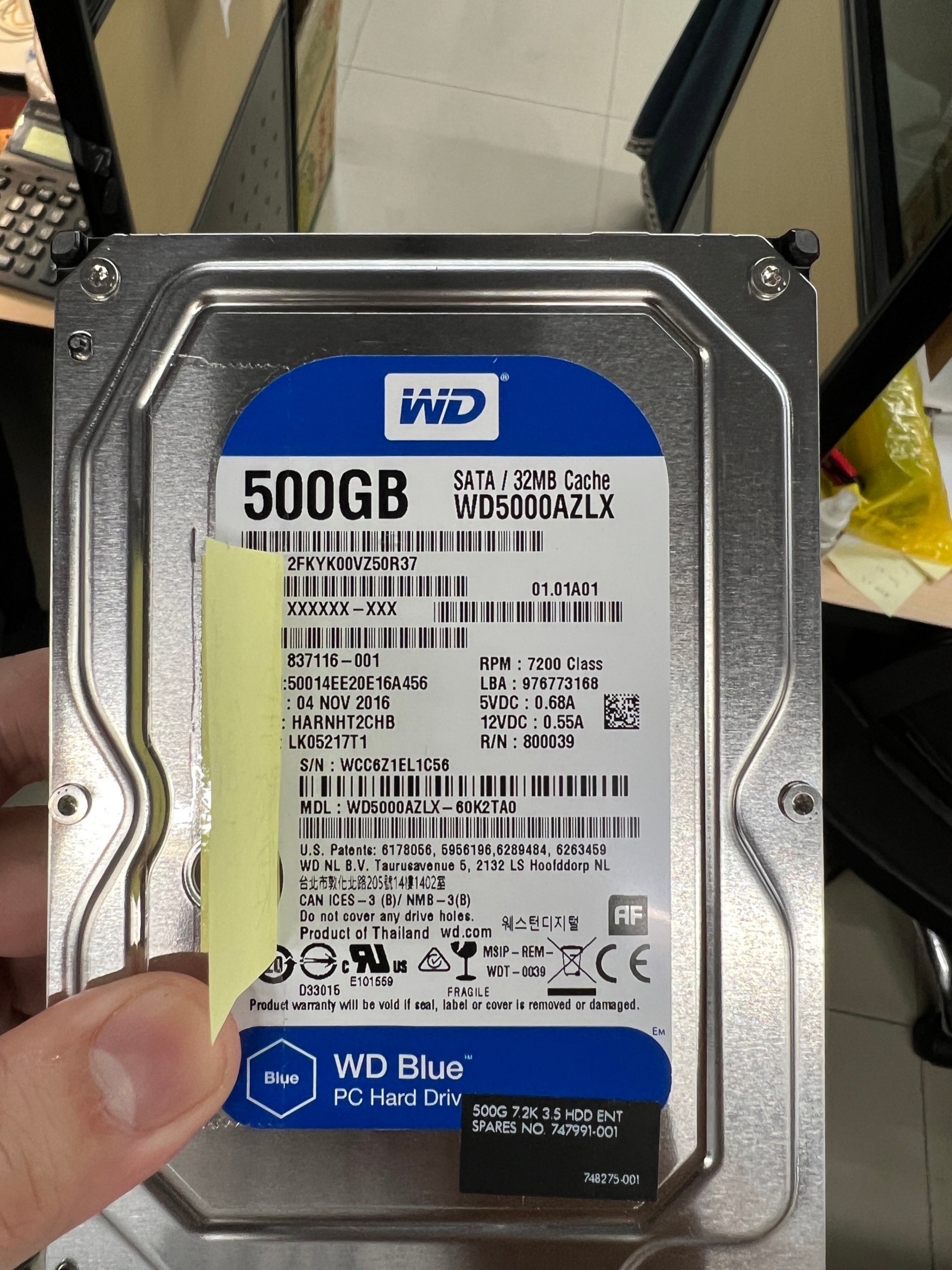 WD WD5000AZLX 500GB